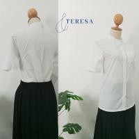 ราคา เสื้อนักศึกษาทรงบอย แขนสามเหลี่ยม สีขาวนวล เสื้อนิสิตผู้หญิงเท่านั้น (24317598166)