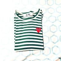 ราคา Comme play เสื้อยืดแขนยาว ลายขวาง ของแท้ (1790794515)