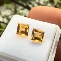 ราคา CITRINE ซิทริน แท้ 2 เม็ด 2.27 กะรัต พลอยดิบเนื้อใส ไฟดีมากค่ะ (27326842051)