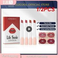 ราคา ที่ขายดีที่สุด 1/2pcs Creative Lipstick Set 4 สี Matte Long Lasting Waterproof Matt Lip Red Lips แต่งหน้า (53402233228)