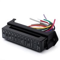 ราคา [lixada Clearance] 12 Way DC32V Circuit Car Trailer Auto Blade Fuse Box Block Holder ATC ATO 2-input 12-output Wire (42125280586)