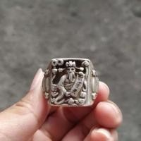 ราคา โบราณสินค้าเก่าคอลเลกชันเก่าเงินทิเบตเงินแม้วเงินเทพเจ้าแห่งความมั่งคั่งแหวนแหวนประแจนิ้วความมั่งคั่งถึง12.25 (45555272215)