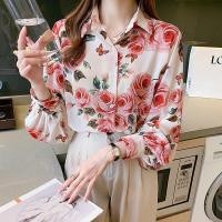 ราคา DODO#พร้อมส่งจากไทย เสื้อเชิ้ตชีฟองพิมพ์ลายดอกแฟชั่นผู้หญิง เสื้อเชิ้ตแขนสั้นสไตล์เกาหลี ฮาวาย ซัมเมอร์ รุ่นw331 (26825510366)