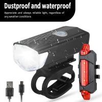 ราคา ไฟจักรยาน ไฟท้ายจักรยาน ไฟหน้า-ไฟท้าย รุ่นชาร์จแบต กันน้ำ ไฟฉายจักรยาน Led แบบชาร์จ USB Taillight แสงไฟ LED พร้อมส่ง (6968408199)