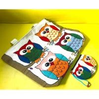 ราคา (พร้อมส่ง)กระเป๋าปัก จากบาหลี ลายนกฮูกคู่รัก (3910854006)