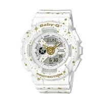 ราคา Casio BABY G นาฬิกาข้อมือผู้หญิง สายเรซิ่น รุ่น BA-110ST-7A - สีขาว (706827597)
