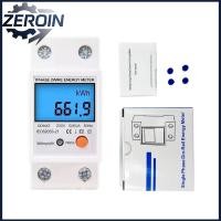 ราคา Single Phase Energy Meter Din Rail ไฟฟ้า Usage Monitor AC110V/220V โวลต์มิเตอร์แอมป์มิเตอร์วัตต์ Kwh ความถี่ Power Meter (56604893106)