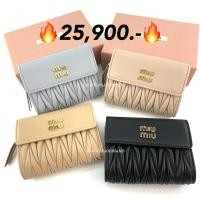 ราคา New miu miu tri-fold short wallet กระเป๋าสตางค์ สวยมาก (29152058365)