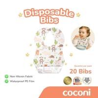 ราคา COCONI ผ้ากันเปื้อนแบบใช้แล้วทิ้ง | Coconi Baby ผ้ากันเปื้อนเด็กแบบใช้แล้วทิ้ง 20 ชิ้น | เอี๊ยมเดินทางแบบใช้แล้วทิ้ง (51400071015)
