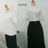 ราคา เสื้อนักศึกษาทรงบอย เสื้อนิสิตนักศึกษาหญิง ใส่พรางหุ่นได้ดี (20583623144)