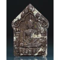 ราคา พระขุนแผนเนื้อมหาว่านน้ำตาล-ขาว ฝังตะกรุดทองระฆัง 1 ดอก ฝังหินปฐพี แร่เม็ดทอง (27853937053)