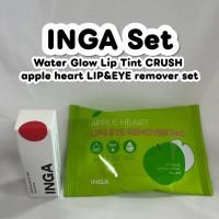 ราคา [INGA Set] Water Glow LIP Tint CRUSH + ชุดล้าง apple heart LIP&EYE (29571911140)