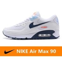 ราคา ของแท้ Nike Air Max 90 รองเท้าลำลองตาข่ายระบายอากาศ รองเท้าวิ่งเบาะลมคลาสสิก รองเท้าผู้ชายสีขาว (14892503100)