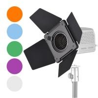 ราคา 1buycart1 NiceFoto SN-33 ไฟการถ่ายภาพ Barn ประตู Barndoor พร้อมตารางรังผึ้ง 5 ชิ้นตัวกรองสีสําหรับ Mini Bowens (51804334254)