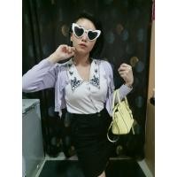 ราคา เสื้อไหมพรมพร้อมส่งมือสองไหมพรมสีขาว (5460476870)