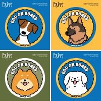 ราคา KJM Car Sticker สติ๊กเกอร์ติดรถ - 'Dog on Board' Series No.25-28 (28292729080)