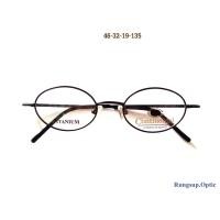 ราคา กรอบแว่นตาไททาเนียมรูปไข่ Continental สีดำ ไซส์เล็ก ขนาดแว่นตา 46-32-19-135 (1247908502)