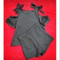 ราคา ชุดเซ็ทขาสั้น เสื้อ+กางเกง (1613788498)