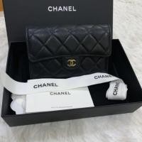 ราคา Like new : Chanel Medium Trifold Wallet Black Caviar GHW Holo 26 (6509270193)