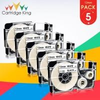 ราคา 5PCS XR-12WE for Casio Label Tape 12mm*8m Black on White Replace Ribbon KL-60L KL-100 KL-200 KL-100e Printer Ribbon (16249148861)
