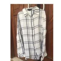 ราคา Kemeja PUTIH Preloved White Womens Shirt by marc jacobs (11405888995)