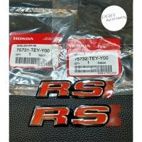 ราคา ของแท้ 1คู่ โลโก้ RS หน้ากระจัง และท้ายรถ สีแดง HONDA CIVIC FC FK Jazz RS CIVIC JAZZ RS 2015-2020 (41308378374)