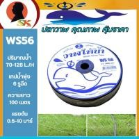 ราคา เทปน้ำพุ่ง ชนิดมีปีก 6 รู ขนาด 1นิ้ว (56มม.) ยาว 100เมตร ปริมาณน้ำ 70 - 128 ลิตร/ชั่วโมง รุ่น WS 56 ยี่ห้อ ระบบน้ำปลาวาฬ (27768829992)