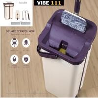 ราคา Square Scratch Mop & Bucket Set Easy Magic Spin Mop Mop Lantai Mini Scratch Mop (40413797271)