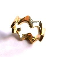 ราคา ไซส์ 6.5 แหวนทอง แหวนซิกแซก แหวนเรียบๆ แหวนผู้หญิง gold zigzag ring (42025621279)