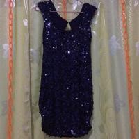ราคา มินิเดรสปักเลื่อมสีน้ำเงิน (1988472944)
