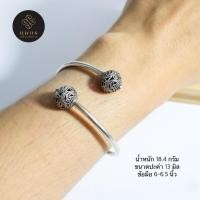 ราคา กำไลหัวบัวฉลุลาย เงินแท้ 92.5% ( สำหรับข้อมือ 6-6.5 นิ้ว ) (43665713510)