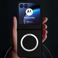 ราคา Moto 50 Ultra สําหรับ Motorola Razr 50 Ultra Razr Plus 2024 Razr 40 Ultra คาร์บอนไฟเบอร์ Splicing Magnetic Attraction โทรศัพท์มือถือกรณี Moto Razr50 (26370122710)