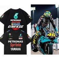 ราคา YAMAHA เสื้อยืดมอเตอร์ไซค์สำหรับผู้ชาย MotoGP Valentino Rossi #46 ชุดแข่งแขนสั้นเสื้อผ้าเยาวชนเสื้อยืดผ้าฝ้ายบริสุทธิ์ (47803794368)