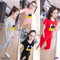 ราคา S4155 Set เสื้อ Pancoat + กาง 5 ส่วน Set: Pancoat + 5 pieces of pants พร้อมส่งในไทย (17567833726)