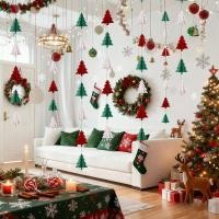 ราคา 3เมตร/4เมตร3ง ต้นคริสต์มาสกระดาษดอกไม้ตกแต่งคริสต์มาสพรรคคริสต์มาสฉาก ทําเอง ตกแต่งต้นคริสต์มาสธง (40324403365)