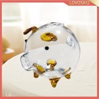 ราคา [โลโวสกี้2] หมูแก้วกระปุกออมสินประหยัดกล่องเงินสัตว์เงินธนาคารแปลกเครื่องประดับขวดเล็กๆน่ารักกระปุกออมสินตกแต่งโต๊ะ (27725767939)