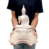 ราคา ALN888พระพุทธรูปปางประทานพร การให้โอวาท ฐานพระสาวก 108 เนื้อเรซิ่นผสมหินขาว สีขาว หน้าตัก 5 นิ้ว สูง 10 นิ้ว บูชาเป็นพระ (21180840053)