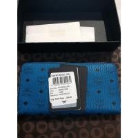ราคา MCM Zip Around Wallet in Visetos Signature- Munich Blue กระเป๋าสตางค์ซิปรอบ MCM Signature Monogram ของแท้ สี Munich Blue (25365017003)