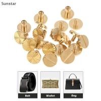 ราคา Sunstar 10 ชิ้นทองเหลืองทอ Chicago สกรูเข็มขัดสกรูเล็บ Stud Rivets สําหรับอัลบั้มรูปหนัง Craft เข็มขัดกระเป๋าสตางค์ Fasteners (49255054642)