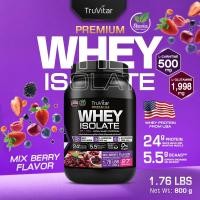 ราคา ส่งฟรี! TruVitar เวย์ โปรตีน USA Premium WHEY PROTEIN Mix Berry รส มิกซ์เบอร์รี่ (23160522634)
