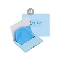 ราคา [ขายดี] Evergreen เอเวอร์กรีน กระดาษซับหน้ามัน บลู 50 แผ่น x2 (14284762829)
