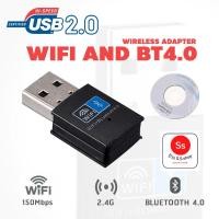 ราคา USB wifi Bluetooth Adapter V4.0 Wireless network Card wifi antenna transmitter PC WI-FI LAN Internet Receiver 802.11b/n/ (3641681985)
