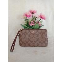 ราคา Coach F16109IM/Khaki/Sanddle2กระเป๋าเงินCoach คล้องมือ Size :L 2ซิป (5138531870)
