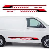 ราคา รถประตูด้านข้างสติกเกอร์สําหรับVW Volkswagen Transporter T4 T5 T6 แคดดี้Van CamperกราฟิกลายกีฬาDecalอุปกรณ์เสริม (41678198396)