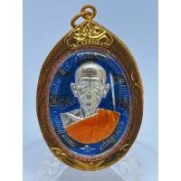 ราคา (31) เหรียญพระแท้ จี้พระ เนื้อชุบเงิน ลงยาน้ำเงินลายเสือ ลงยาจีวร ลงยาเอราวัณ เลี่ยมกรอบทอง เอราวัณพันล้าน (29378939987)