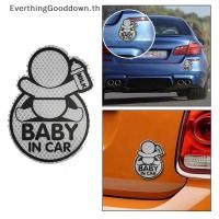 ราคา Ever Mama In Car Baby Kids On Board สติกเกอร์สะท้อนแสงสูงสําหรับรถยนต์ Night Safety ขับรถส่วนบุคคลเด็กป้ายเตือน Decals TH (27174525540)
