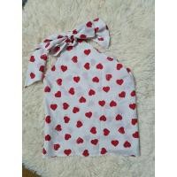 ราคา เสื้อปาดไหล่ ลายหัวใจผูกโบว์ที่ไหล่ (13520387517)