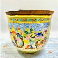 ราคา จิตต์ติมา เบญจรงค์ โถฝาไม้สักเก่าเบญจรงค์ โถประดับเบญจรงค์ (สินค้า OTOP 5 ดาว) (9971864623)