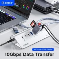 ราคา Orico USB C Hub 10Gbps USB 3.2 Gen 2 Hub 2 USB A พอร์ต 2 พอร์ต USB C ALUMInum USB Splitter พร้อมอะแดปเตอร์ USB Type C พอร์ตแหล่งจ่ายไฟสําหรับ MacBook/ MacBook Pro (M3U4C3) (22616213029)