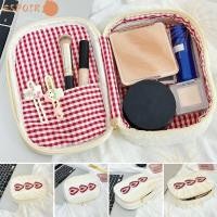 ราคา ESPOIR1 กระเป๋าปากกา, แซนวิชสตรอเบอร์รี่น่ารักปักกระเป๋าแต่งหน้า, Kawaii Multi-functional Fuzzy Plush Pencil School Office (45054443631)